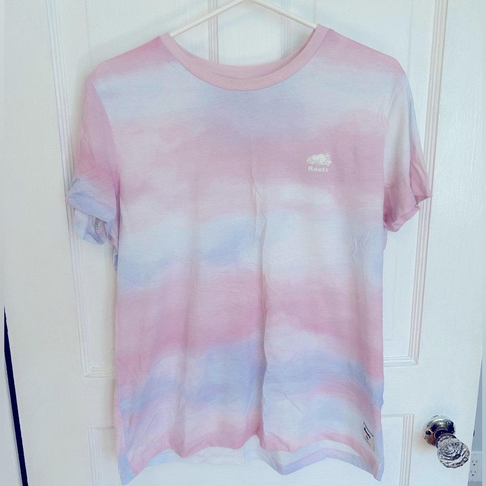 Roots Light Pink Tie-dye T-Shirt